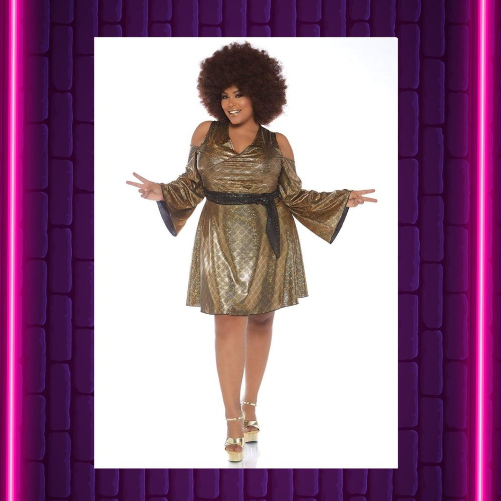 Disco Doll Costume | Queen Sizes | 1X/2X